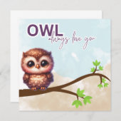 フクロウはいつも君のカードを愛する ノートカード (正面/裏面)