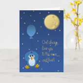 フクロウはいつも君のグリーティングカードが好きだ カード (黄色い花)