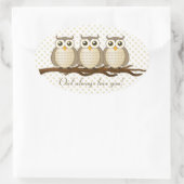 フクロウはいつも君を愛している |ステッカー 楕円形シール (バッグ)