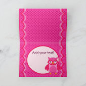 フクロウはいつも君を愛してる！バレンタインのグリーティングカード シーズンカード (内部)