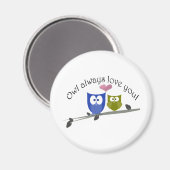 フクロウはいつも君を愛してる！ マグネット (正面/裏面)