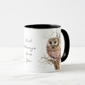 フクロウはいつも好き、かわいいベビーフクロウと鳥» マグカップ (正面右)