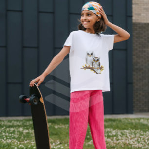 フクロウはいつも賢い子だ! 女子Tシャツ Tシャツ