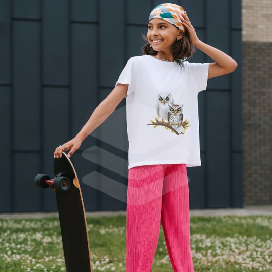フクロウはいつも賢い子だ！ |女子Tシャツ Tシャツ