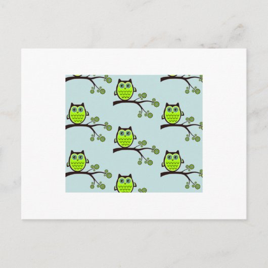 フクロウはがき ポストカード (正面)