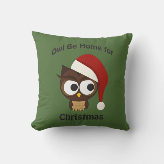 フクロウはクリスマスに帰れ! クッション (正面)