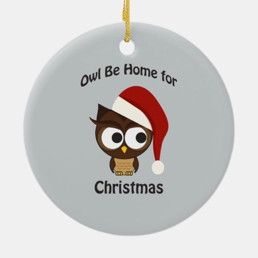フクロウはクリスマスに帰れ! セラミックオーナメント (裏面)