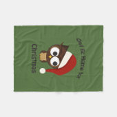 フクロウはクリスマスに帰れ！ フリースブランケット (正面(横))