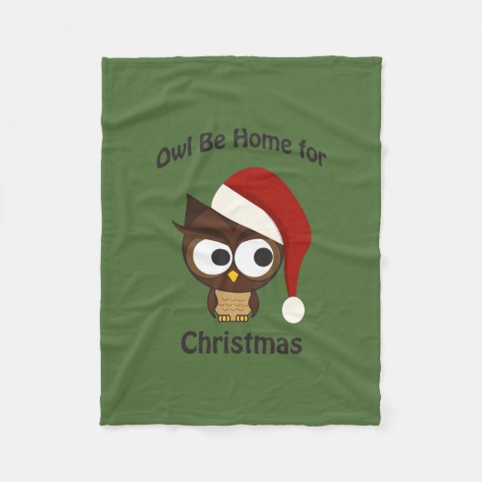 フクロウはクリスマスに帰れ！ フリースブランケット (正面)