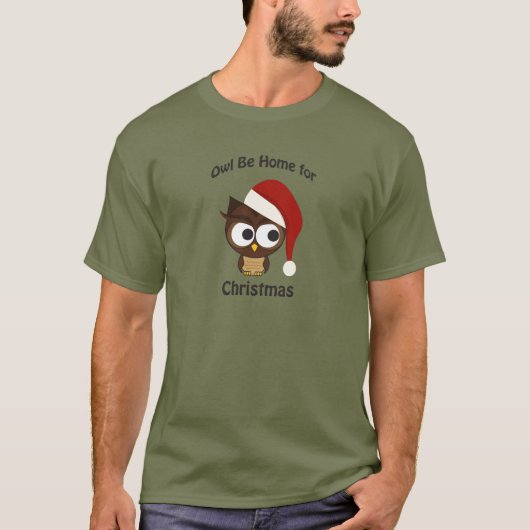 フクロウはクリスマスに帰れ! Tシャツ (正面)