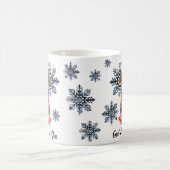 フクロウはクリスマスのマグカップをいつも愛している コーヒーマグカップ (中央)