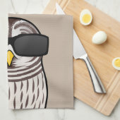 フクロウはクールです キッチンタオル (四つ折り)