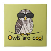 フクロウはクールです タイル (正面)