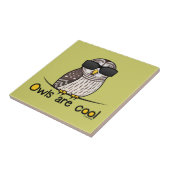 フクロウはクールです タイル (側面)