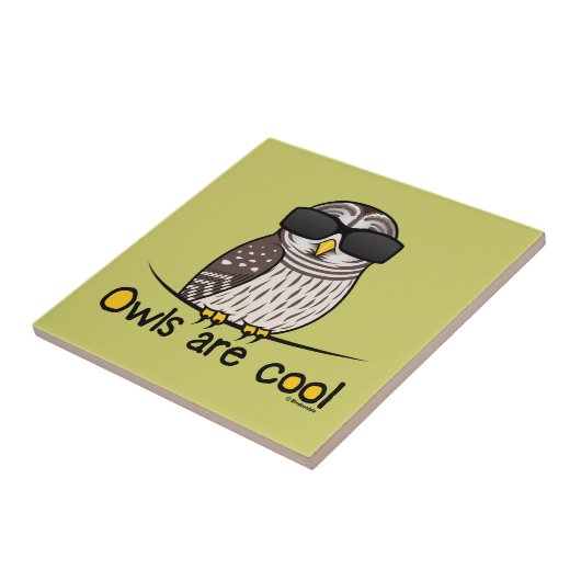 フクロウはクールです タイル (側面)