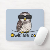 フクロウはクールです! マウスパッド (マウス)