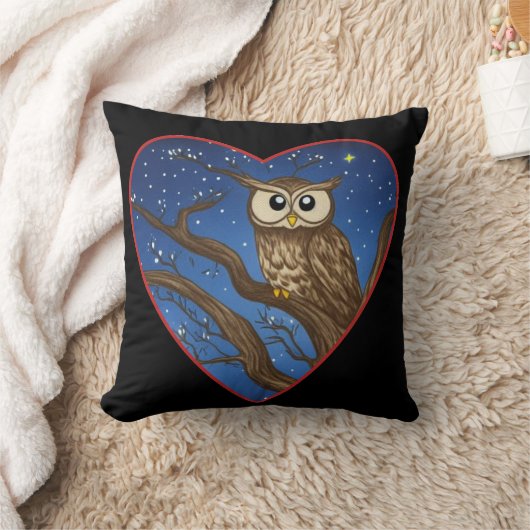 フクロウはティーンの贈り物を愛している クッション (ブランケット)
