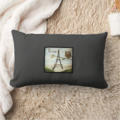 フクロウはパリ、部分Deux-をランバーサポート訪問します! ランバークッション (ブランケット)