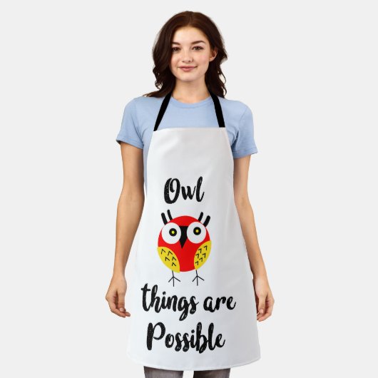 フクロウは可能だ エプロン (着用した状態)