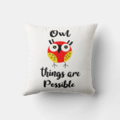 フクロウは可能だ クッション (裏面)