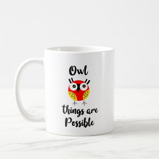 フクロウは可能だ コーヒーマグカップ (左)