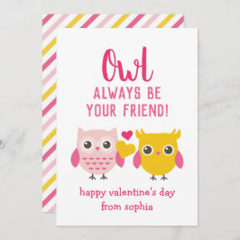 フクロウは常にあなたの友人であるバレンタインデーのカード シーズンカード