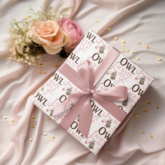 フクロウは常にあなたを包む紙シート ラッピングペーパーシート