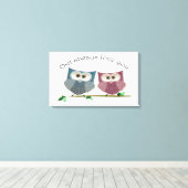 フクロウは常にあなたを愛し、かわいいフクロスのキャンバスポスター キャンバスプリント (インサイチュ (ウッドフロア))