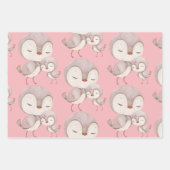 フクロウは常にあなたを愛するママ包装紙シート ラッピングペーパーシート (正面2)