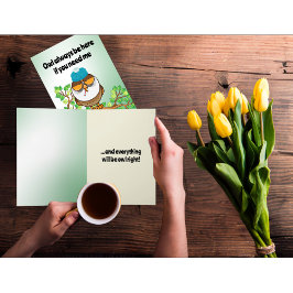 フクロウは必ずもしここに居て俺が元気になれる カード