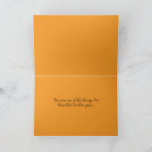 フクロウは感謝の巡礼者フクロウ感謝祭 シーズンカード (内部)