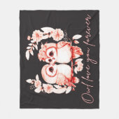 フクロウは永遠にあなたを愛している フリースブランケット (正面)