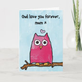 フクロウは永遠にあなたを愛し続ける カード (正面)