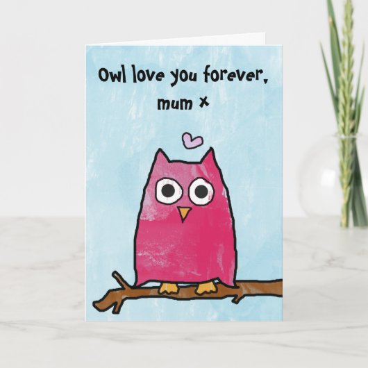フクロウは永遠にあなたを愛し続ける カード (正面)