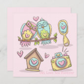 フクロウは永遠にあなたを愛する 招待状 (正面/裏面)