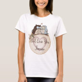 フクロウは永遠にあなたを愛する Tシャツ (正面)