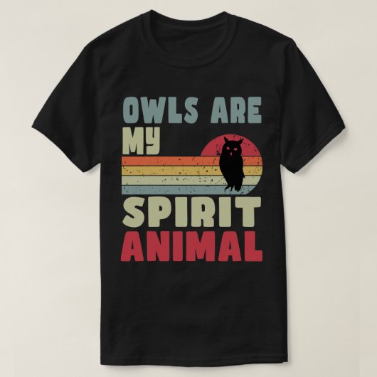 フクロウは私の霊獣Tシャツだ Tシャツ (デザイン正面)