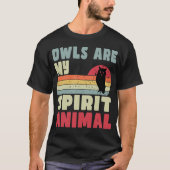 フクロウは私の霊獣Tシャツだ Tシャツ (正面)