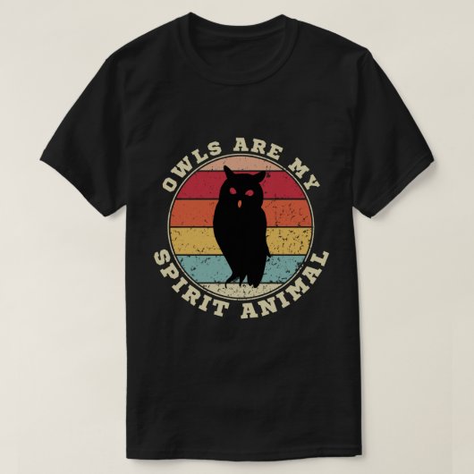 フクロウは私の霊獣Tシャツだ Tシャツ (デザイン正面)