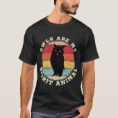 フクロウは私の霊獣Tシャツだ Tシャツ (正面)