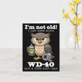 フクロウは私はWd-40 &amp; A Littを必要とする カード (黄色い花)