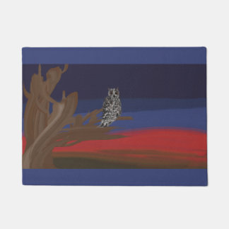 フクロウは見えなくなる ドアマット