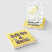 フクロウは蹄だ ストーンコースター (横)