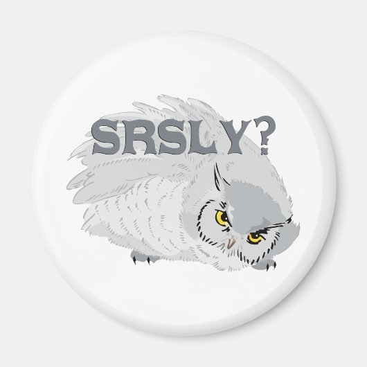 フクロウは？ マグネット (正面)