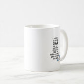 フクロウも早起きも、私は疲れ果てた鳩だ コーヒーマグカップ (正面右)