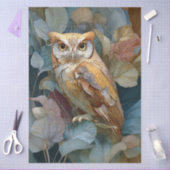 フクロウをアールヌーボーと離れ切り離す 薄葉紙 (クラフト)