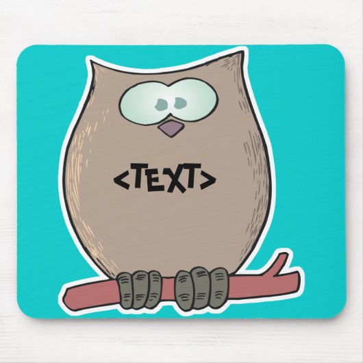 フクロウをカスタマイズ マウスパッド (正面)