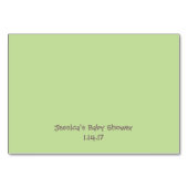 フクロウをテーマにしたベビーシャワーカード-本を持って来る テーブルナンバー (裏面)