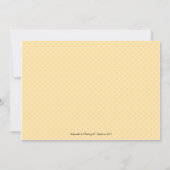 フクロウをテーマにしたベビーシャワー招待状招待状黄 招待状 (裏面)