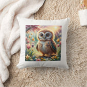 フクロウをテーマにした枕 クッション (ブランケット)